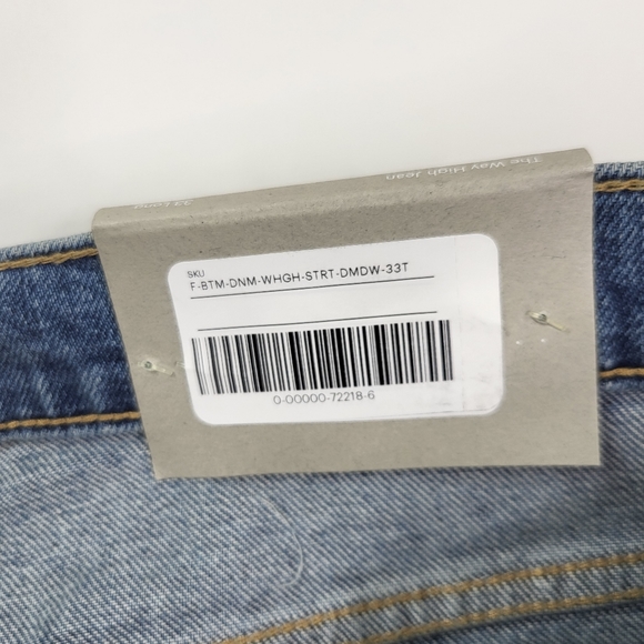 Everlane Distressed Way High Straight Jeans sz 33 - Picture 4 of 6